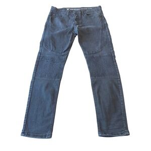 Versace 19v69 Abbigliamento Sportivo SRL Black‎ Denim Moto Jean Mens Size 36